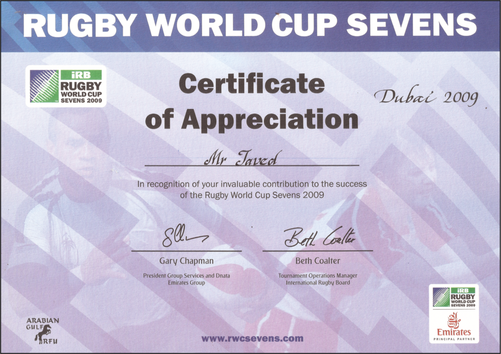 Certificate-Rugby